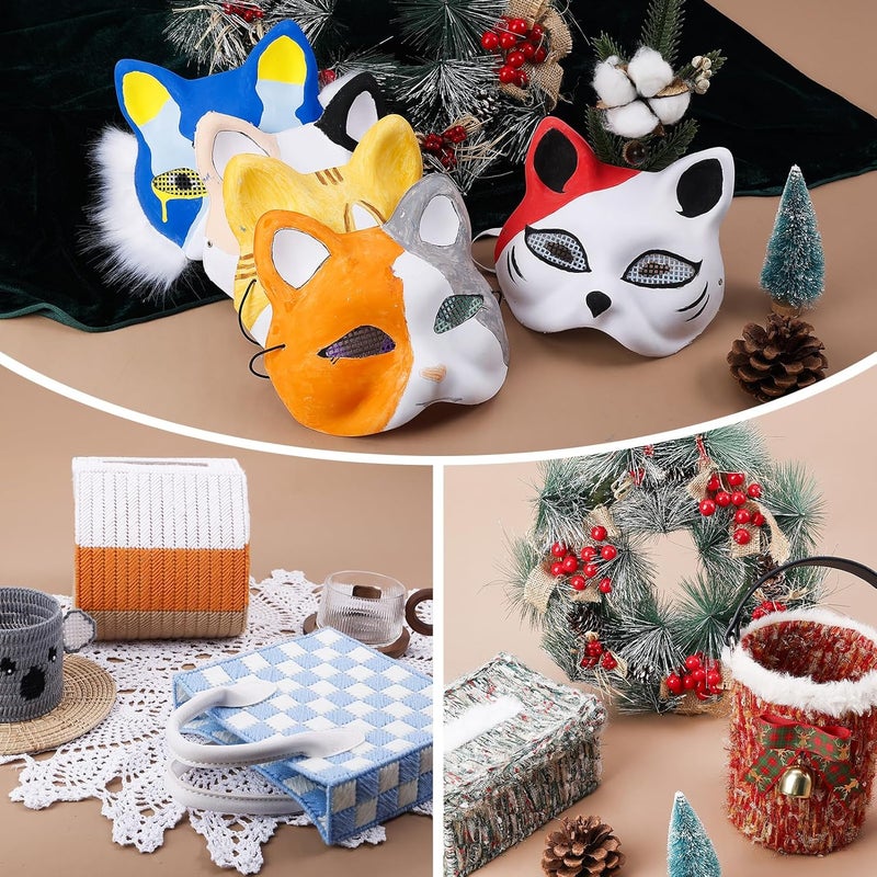 Caydo 4 Pieces 7 Count Plastic Canvas Sheets 10.5 x 13.5 Inch Plastic Mesh Sheet, Eye Mesh for Embroidery, Acrylic Yarn Crafting, Knit Crochet Projects and Make Dividers - Image 5